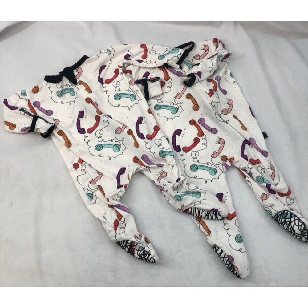 Peregrine Size 3/6M  Zip Bamboo Footed Phone Sleeper Bundle (2)